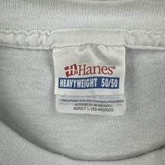 Vintage Hanes Heavyweight 50/50 Large White T Shirt 9-11-01 God Bless America