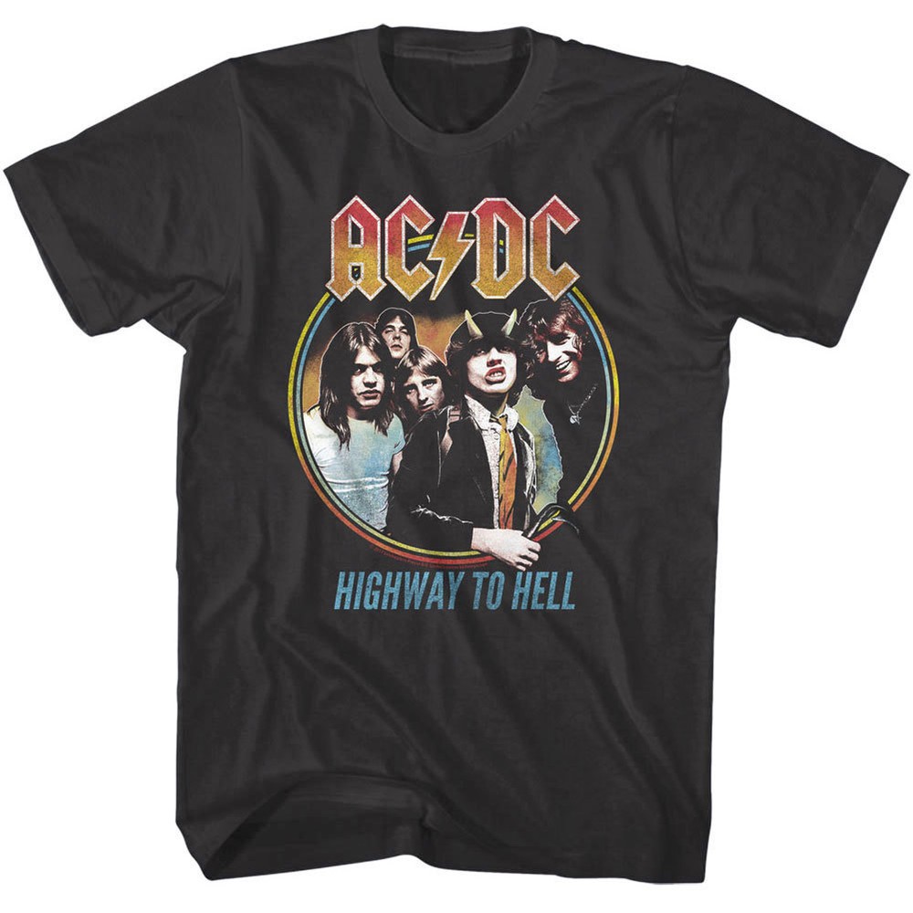 ACDC Highway to Hell Album Cover Art Men’s T Shirt Vintage Rock Band Tour Merch