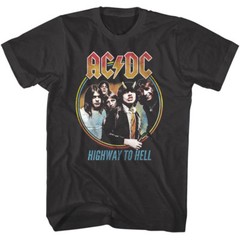 ACDC Highway to Hell Album Cover Art Men’s T Shirt Vintage Rock Band Tour Merch