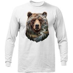 Wild Bear in Nature Wilderness Hunting Wildlife Long Sleeve T-Shirt