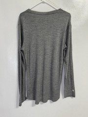 Meriwool XL Layers Mens Merino Wool Base Layer Top Charcoal Gray LS Shirt