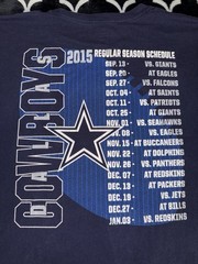 Dallas Cowboys Mens T-Shirt Size XL Blue Classic NFL Logo 2015 Regular Season