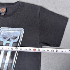Harley Davidson T Shirt Mens S Black Number 1 Skull Dealer Biker Graphic Tee