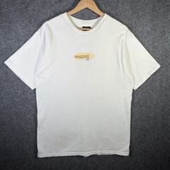 Vintage Mossimo Shirt Mens Large White 90s Skate Battery Parody Stussy Surf USA