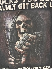 When Life Knocks You Down, Calmly Get Back Up Smile and Politely Say T-Shirt XL