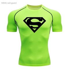 Superman T-shirts Superhero Gym Short Compression Sleeve Tee Tops Shirt Men TOP