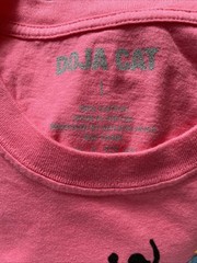 Doja Cat Official The Scarlet Tour Merch Meme T-Shirt Large Pink