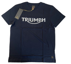Triumph Motorcycles Bamburgh T-Shirt Mens Medium Jet Black Embroidered Logo