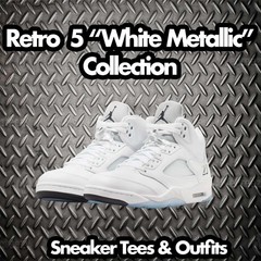 Shirts To Match Jordan 5 White Metallic Sneaker Tees – All Dogs Shirt