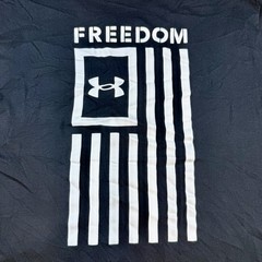 Under Armour UA Freedom Flag Short Sleeve T-Shirt Men’s 3XL Black Loose Fit Crew