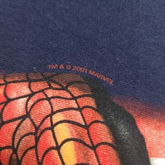 Marvel Spiderman T-Shirt Mens 2XL Navy Blue USA Flag Graphic Superhero Y2K