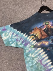Vintage Star Wars Liquid Blue Shirt Mens XL Blue Tie Dye Jar Jar Graphic Tee