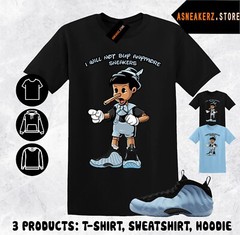 Shirt Matching Foamposite One Psychic Blue Match Sneaker Sneakerhead Pinocchio