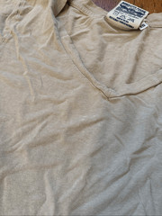Jungmaven tan Vneck Tshirt XS organic cotton and hemp