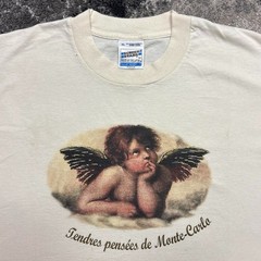 Vintage Art Shirt Mens XL 90s Raphael Sistine Madonna Cherub Angel Jesus God