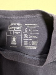 Patagonia Worn Wear Mens Long Sleeve T Shirt Blue Large Big Logo Cotton Tee