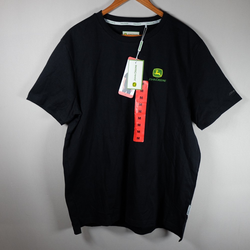 NWT John Deere Men’s Medium Graphic T-Shirt Short Sleeve Black Regular Fit