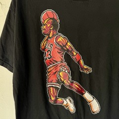 Air Jordan Black Short Sleeve Digital Pixels MJ In Air T-Shirt Extra Large #23