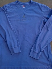 Men’s Air Jordan Breakfast Club Jumpman Long Sleeve T-Shirt-Lapis Blue- Sz Large