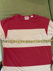 LVC Levi’s Vintage Clothing Sportswear Red/White Striped Pocket Tee M 1950s
