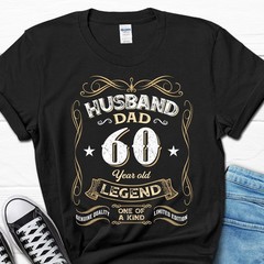 2025/Husband Dad Men’s Shirt, 60 Year Old Legend Gift For Him, 60th Birthday T-S