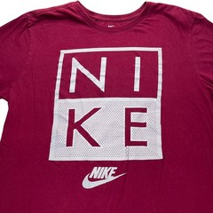 Nike Mens Athletic Cut Graphic T-Shirt Maroon Red Cotton Large 561416-69X