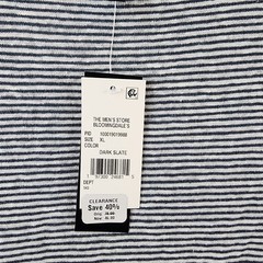 The Men’s Store at Bloomingdale’s Striped Linen Tee XL Dark Slate Pullover S/S