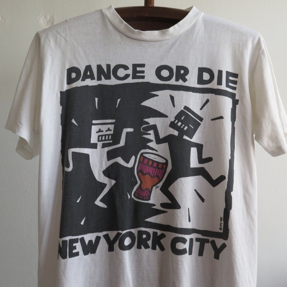 Vintage Keith Haring Dance Or Die T Shirt Dance Or Die New York City RARE Art T