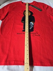 Eternity BC/AD Mens Large Bright Red Scream Horror Bear Short Sleeve T-shirt NEW