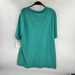 George Mens XL Teal Horizontal Stripe Pocket T-Shirt Cotton Blend New
