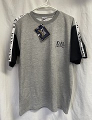 Nwt KARL KANI SPORTS Men’s EMBROIDERED LOGO Crewneck S/S T SHIRT sz MEDIUM Y2K
