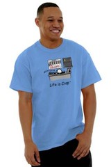 Life Is Crap Bad Day Accountant Tax Day Time Womens or Mens Crewneck T Shirt Tee