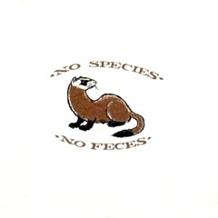 Vintage Endangered Feces Funny T Shirt Single Stitch Ferret Driggs Idaho M