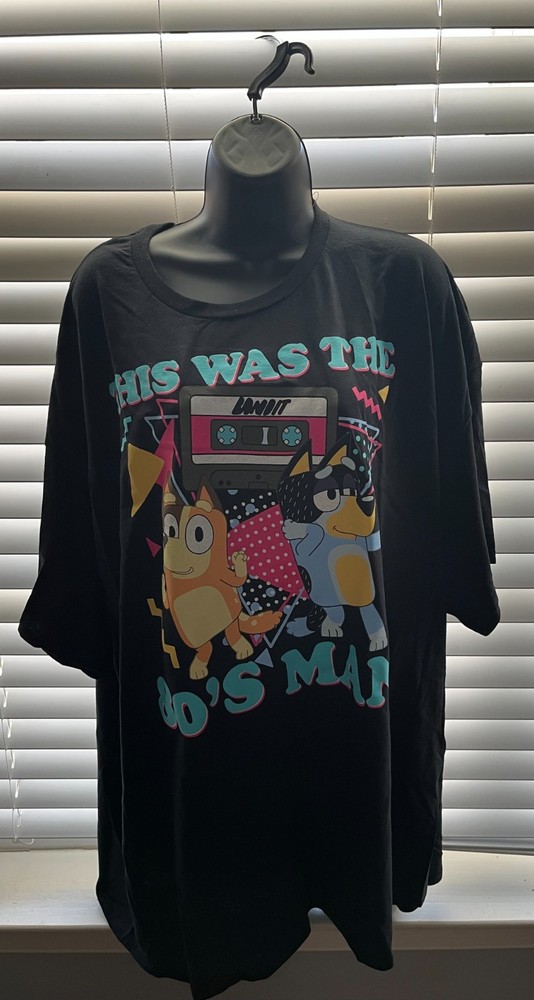 Black Bluey 80s Bandit ‘This Was The 80’s Man’ Tee Shirt -SIZE 3XL/3XG (54/56)