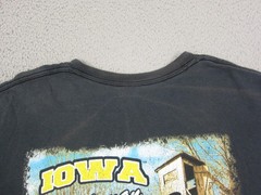 Vintage Iowa Sportsman Shirt 2XL XXL Black Deer Hunting Graphic Outdoors Classic