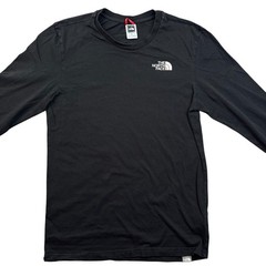 The North Face T-Shirt S Men’s Black Cotton Long Sleeve Walking Hiking Outdoors