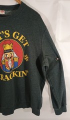 HOLIDAY Time LET’S Get CRACKIN’ 2XL 2XG 50-52 Long Sleeve Sweat Shirt RN 52469