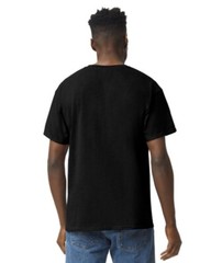 Brand New First Quality Gildan Black Heavy Cotton Adult Short Sleeve Tee, Size L