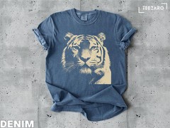Tiger Graphic Comfort Tee Soft Cotton Animal Print Shirt Men Women
