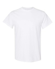 LOT of 12 Gildan Men’s XL Solid Heavy Cotton Plain Short Sleeve White T-Shirt
