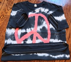 Vintage Tie Dye Peace Sign Grateful Dead Hippie Grunge Single Stitch T Shirt