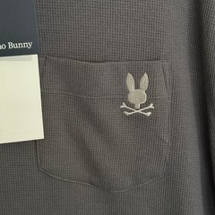 Psycho Bunny Henley T-Shirt Men’s XL Long Sleeve Chest Pocket Dark Gray NWT