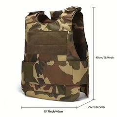 Body Bulletproof Vest Front Back Plates Armor Tactical Jacket Guard Security Kit