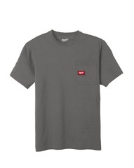 Lot of 3 New Milwaukee Men’s L-XL Gray Short/Long-Sleeve Pocket T-Shirts – DN56
