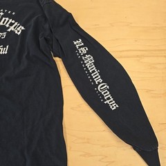 Marine Corps Long Sleeve Shirt Semper Fidelis Military Always Faithful (HOLE)