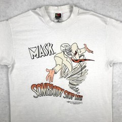 vtg 90s THE MASK SOMEBODY STOP ME! T-Shirt SMALL movie promo jim carrey cartoon