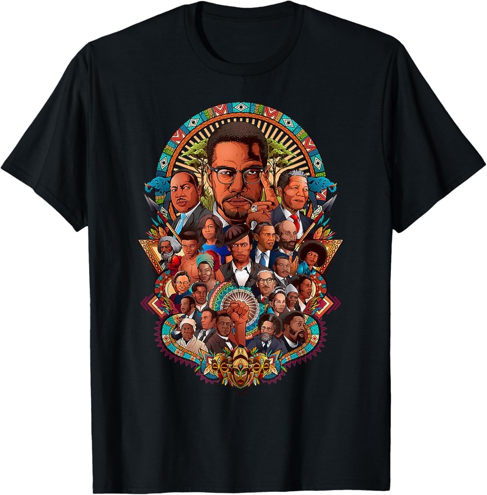 Leaders Collage Inspirational Black History African Pride T-Shirt