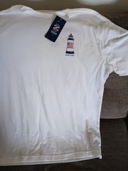 NWT IZOD TSHIRT SIZE LT WHITE COASTAL CLASSIC LIGHTHOUSE GRAPHIC TEE,,NWT,,LOOK