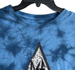 Def Leppard Rock Of Ages Men’s L Blue Tie Dye Band Tee Shirt Short Sleeve