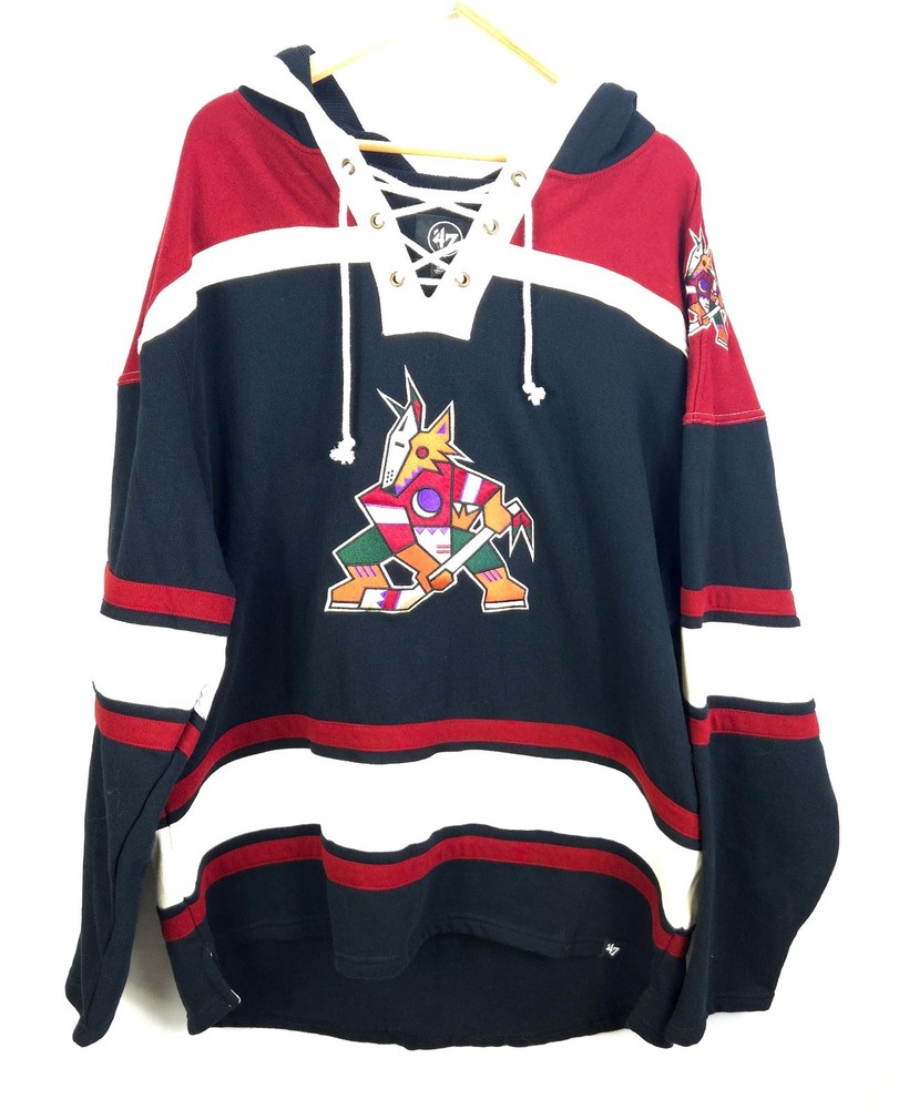 47 Brand NHL Arizona Coyotes Lace Up Hoodie Size 3XL NWT – Hockey Fan Gear